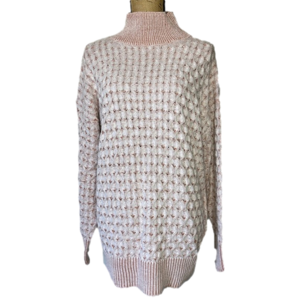 Knox‎ Rose Sweater Women's Medium Orange/Cream Knit New